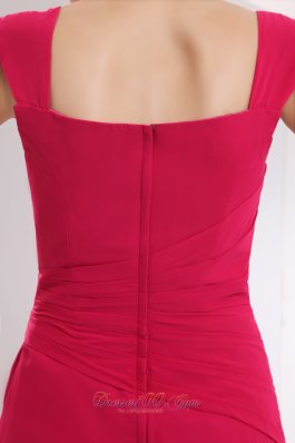 Empire Straps Bridesmaid Dress 2013 Hot Pink Beaded