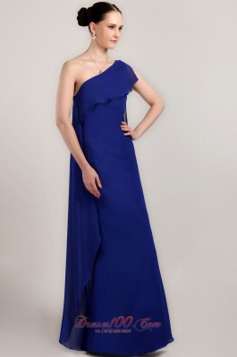 Prom Celebrity Dress Blue One Shoulder Design