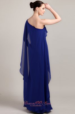 Prom Celebrity Dress Blue One Shoulder Design