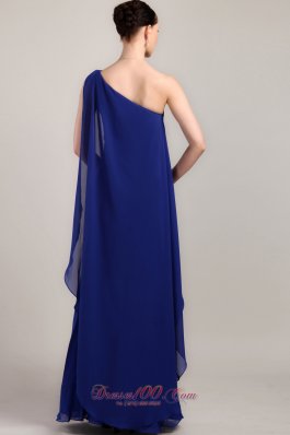 Prom Celebrity Dress Blue One Shoulder Design