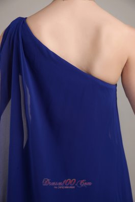 Prom Celebrity Dress Blue One Shoulder Design