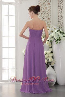 Chiffon Affordable Beaded Lavender Prom Evening Dress