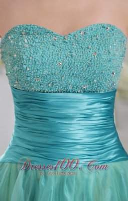 Beading Sweetheart Tulle Two-toned Prom Dress