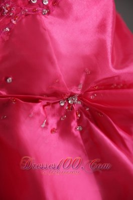 Strapless Fuchsia Prom Evening Dress beaded Corset