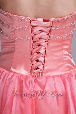 Watermelon Sweetheart Prom Dress 2013 Beaded