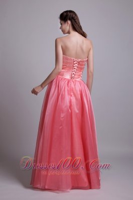 Watermelon Sweetheart Prom Dress 2013 Beaded