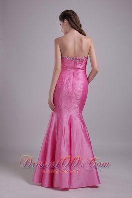 Colorful Rhinestone Taffeta Rose Pink Prom Dress 2013