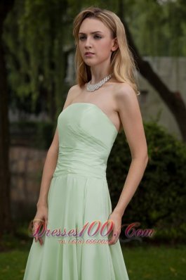 Simple Chiffon Apple Green Prom Dress for Girls