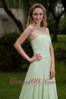 Simple Chiffon Apple Green Prom Dress for Girls