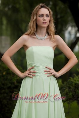 Simple Chiffon Apple Green Prom Dress for Girls