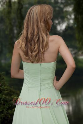 Simple Chiffon Apple Green Prom Dress for Girls