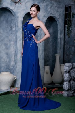 Royal Handmade One Shoulder Beading Prom Dress