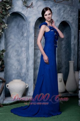 Royal Handmade One Shoulder Beading Prom Dress