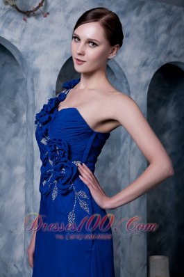 Royal Handmade One Shoulder Beading Prom Dress