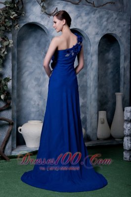 Royal Handmade One Shoulder Beading Prom Dress