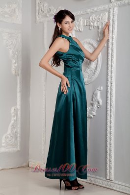 Scoop Ankle-length Beads Taffeta Mother Of The Bride Dress