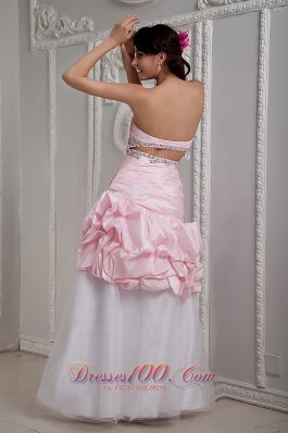 Two-toned Beading Taffeta Graduation Dress Mermaid Style