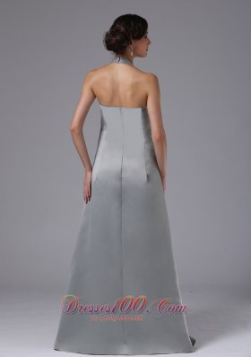 Appliques Sliver Halter Mother Of The Bride Dress