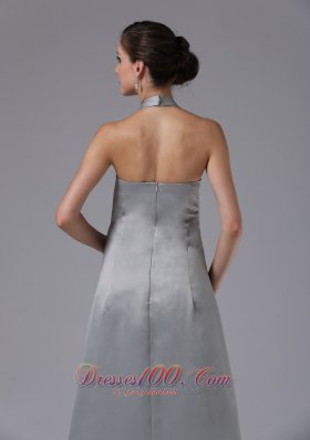 Appliques Sliver Halter Mother Of The Bride Dress