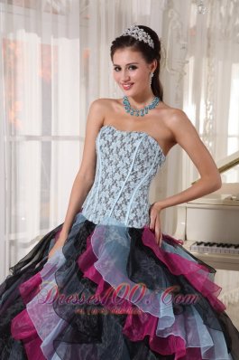 Colorful Quinceanera Dress Layer Floor Length