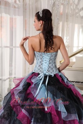 Colorful Quinceanera Dress Layer Floor Length