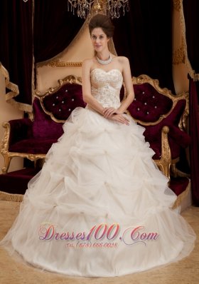 Amazing Beautiful Ivory Quinceanera Dress Sweetheart Pick-ups