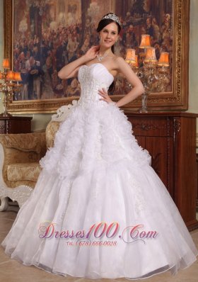 GWhite A-line/Princess Sweetheart Quinceanera Dress