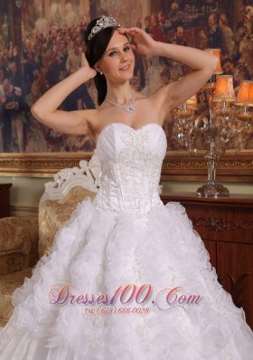 GWhite A-line/Princess Sweetheart Quinceanera Dress