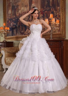 GWhite A-line/Princess Sweetheart Quinceanera Dress