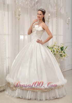 Ball Gown Strapless Floor-length Taffeta Dress for Quince