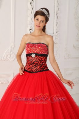 Sweet 16 Dress Strapless Black and Hot Pink A-line Floor-length