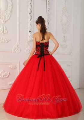 Sweet 16 Dress Strapless Black and Hot Pink A-line Floor-length