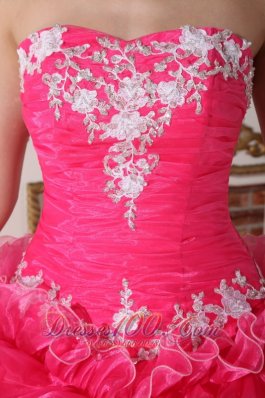 Modest Quinceanera Dress Floral Beading Strapless