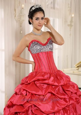 Zebra Print Hot Pink and Black Sweetheart Pink-ups Dresses for Quince