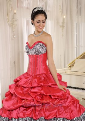 Zebra Print Hot Pink and Black Sweetheart Pink-ups Dresses for Quince