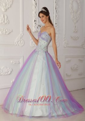 Sweetheart Multi-color A-line Beading Sweet 15 Dress