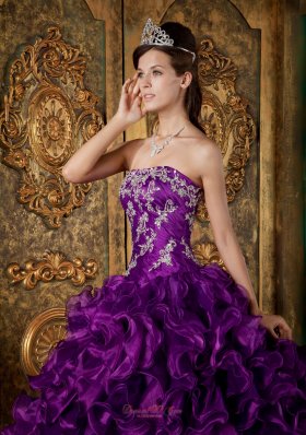 Eggplant purple Multi-tierd Quince Dress For Cheap