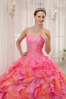 Sweetheart Beading Multi-color Quinceanera Dress Ball Gown