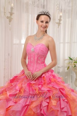 Sweetheart Beading Multi-color Quinceanera Dress Ball Gown