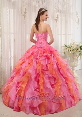 Sweetheart Beading Multi-color Quinceanera Dress Ball Gown