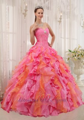 Sweetheart Beading Multi-color Quinceanera Dress Ball Gown