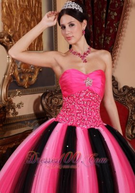 Strapless Colorful Sweet 15 Dress Floor-length