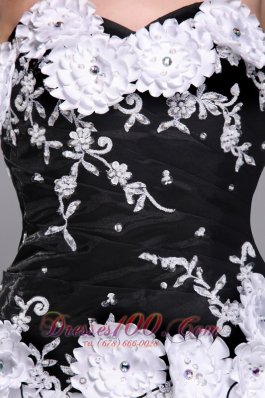 Hot White and Black Sweet 16 Dress Layer