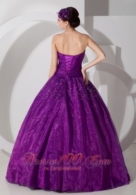 Dank Magenta A-line Strapless Quinceanera Dress