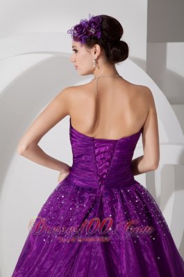 Dank Magenta A-line Strapless Quinceanera Dress