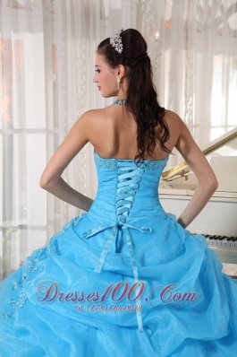 Strapless Baby Quinceanera Pick-ups Beading