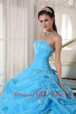 Strapless Baby Quinceanera Pick-ups Beading