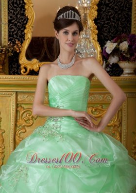 Apple Green Pick-ups Sweetheart Sweet 16 Dress