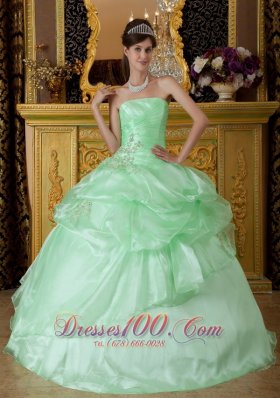 Apple Green Pick-ups Sweetheart Sweet 16 Dress