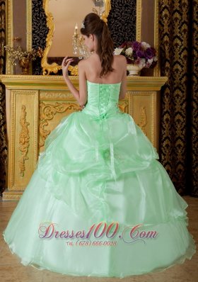 Apple Green Pick-ups Sweetheart Sweet 16 Dress